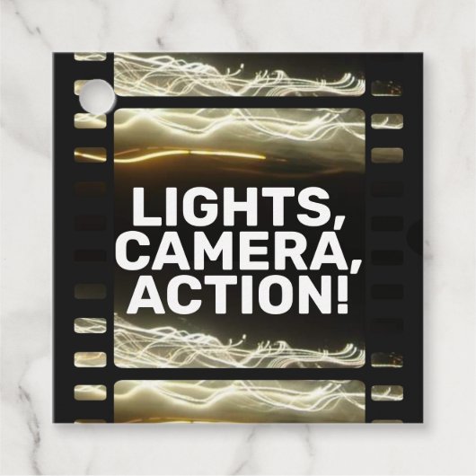 ÉTIQUETTES CADEAU LUMIÈRE, APPAREIL PHOTO, ACTION ! (Devant)