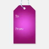 Étiquettes-cadeau Lumière blanche sur rose (Dos)