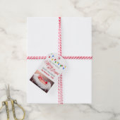 Étiquettes-cadeau Lumières de Noël modernes | Photo Joyeuse et brill (Avec de la ficelle)