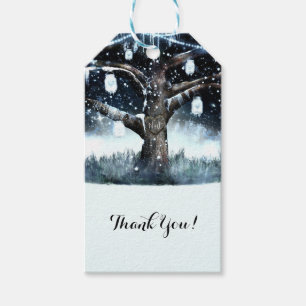 Étiquettes-cadeau Lumières de Noël Rustiques pour Arbre en Bocaux Ma