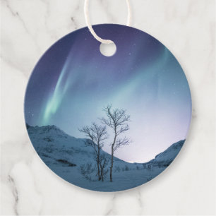 Étiquettes Cadeau Lumières du Nord