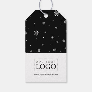 Étiquettes-cadeau Lumières & Neige Joyeux Noël Logo d'entreprise de