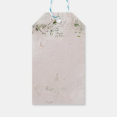 Étiquettes-cadeau Lune | Boho Hippie Baby shower Merci (Dos)