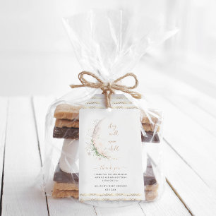 Étiquettes-cadeau Lune   Boho Hippie Baby shower Merci