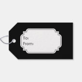 Étiquettes-cadeau Lune d'or et étoiles (Dos (Horizontal))