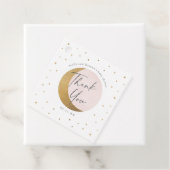 Étiquettes Cadeau Lune et étoiles baby shower merci (En situation)