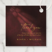 Étiquettes Cadeau Lune Romance Merci Bourgogne ID881 (Dos)