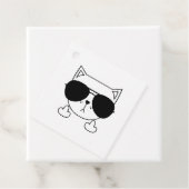 Étiquettes Cadeau Lunettes de soleil de chat (En situation)