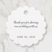 Étiquettes Cadeau Lush Fern Mariage botanique tropical (Dos)