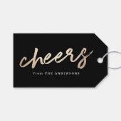 Étiquettes-cadeau Luxe de Cheers | Holiday Venin (Devant (Horizontal))