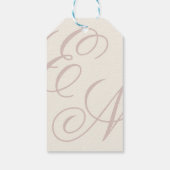 Étiquettes-cadeau Luxury Burgundy Monogram Calligraphy Wedding (Dos)