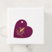 Étiquettes Cadeau Luxury Crocodile Leather Monogram Gold Initial (En situation)