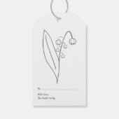 Étiquettes-cadeau Lys botanique de la Fleur de Vallée Pastel (Dos)