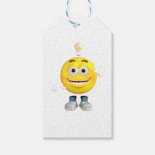 Étiquettes-cadeau M. Brainy que l'Emoji ce aime penser