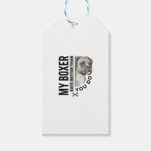 Étiquettes-cadeau Ma chemise pour amoureux de Boxer Mon Boxer mange
