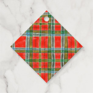 Étiquettes Cadeau MAC BAIN TARTAN Diamond Tags cadeaux