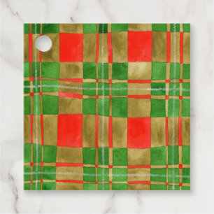 Étiquettes Cadeau MAC GREGOR TARTAN Carré Tags cadeaux