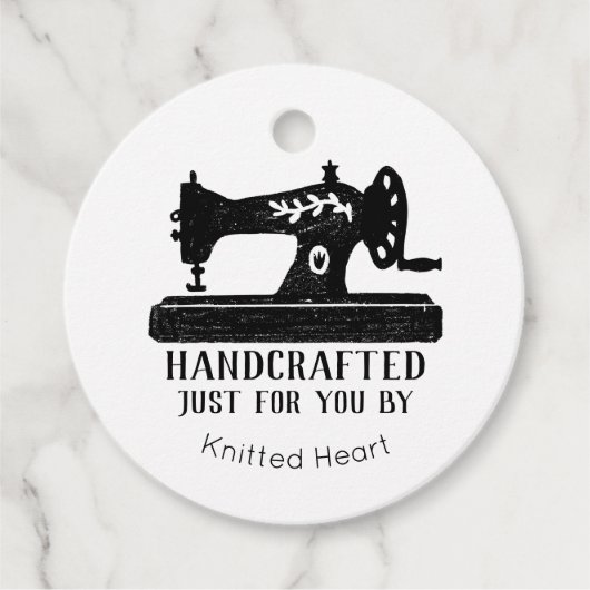 Étiquettes Cadeau Machine à coudre artisanale (Devant)