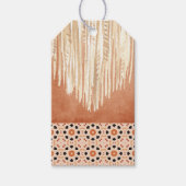 Étiquettes-cadeau Macrame en tuile Boho Terracotta moderne (Devant)