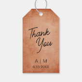 Étiquettes-cadeau Macrame en tuile Boho Terracotta moderne (Dos)