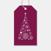 Étiquettes-cadeau Magenta Joyeux Noël moderne et tendance (Dos)