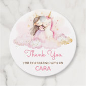 Étiquettes Cadeau Magical Day Unicorn Birthday Party  (Devant)