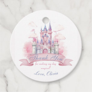 Étiquettes Cadeau Magical Princess Castle Anniversaire Favoriser Tag