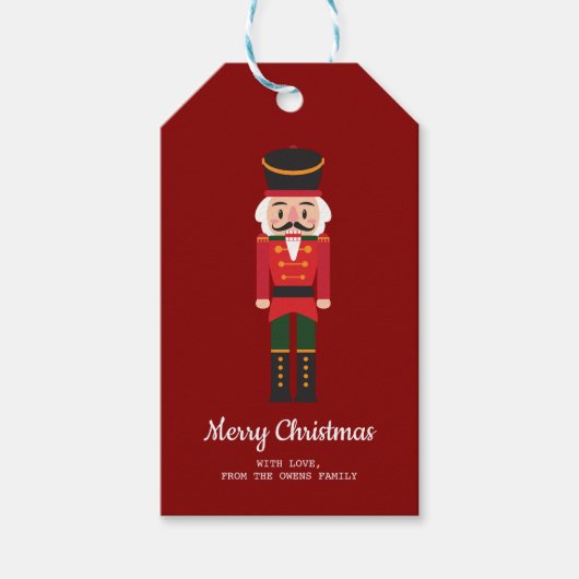 Étiquettes-cadeau Magie de Nutcracker Rouge (Devant)