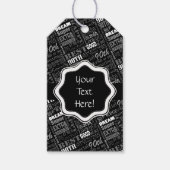 Étiquettes-cadeau Magnifique 90e anniversaire fête de fête Monogramm (Devant)