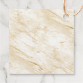 Étiquettes Cadeau Magnolia Floral Gold Circle Photo Enregistrer la d (Dos)