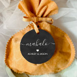 Étiquettes Cadeau Mahalo Gift Tag, Mariage Merci Tag, Chalkboard<br><div class="desc">Ce sont les petites étiquettes cadeaux parfaites. Vous pouvez customiser du texte avant et arrière.</div>