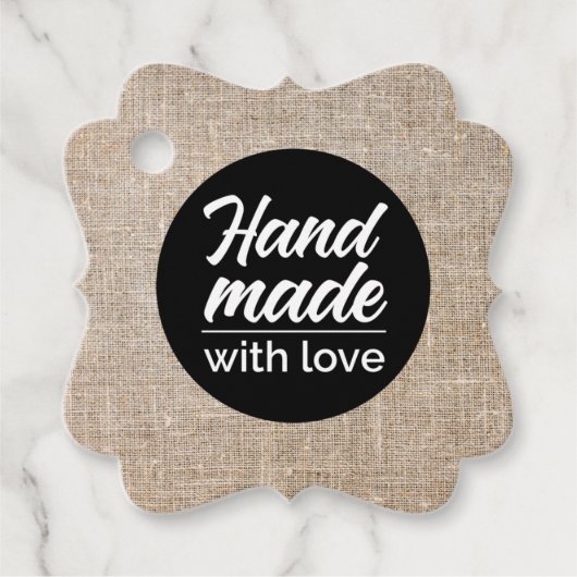 Étiquettes Cadeau Main faite avec amour (Devant)