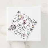 Étiquettes Cadeau Main tirée 1er anniversaire (En situation)