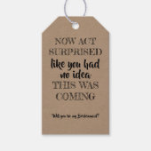 Étiquettes-cadeau Maintenant Agissez Surpris - Drôle Proposition De (Devant)