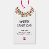 Étiquettes-cadeau Maison Cuite Avec Amour Aquarelle Vacances Verdure (Dos)