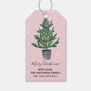 Étiquettes-cadeau Maison d'arbre de Noël pour l'étiquette de cadea