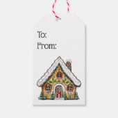 Étiquettes-cadeau Maison de pain d'épices Noël (Devant)