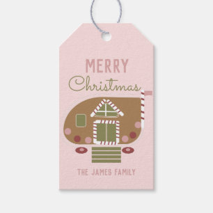 Étiquettes-cadeau Maison en pain d'épice pour cookie de Noël