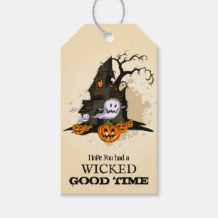 Étiquettes-cadeau Maison Hantée éffrayante Halloween Favor Tags cade