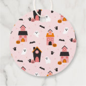 Étiquettes Cadeau Maisons de Halloween éffrayantes (Dos)