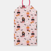 Étiquettes-cadeau Maisons de Halloween éffrayantes (Dos)