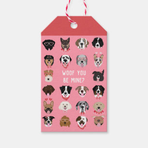 Étiquettes-cadeau Malheur à vous être mon chien Motif visage