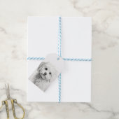 Étiquettes-cadeau Maltais personnalisable (Avec de laficelle)