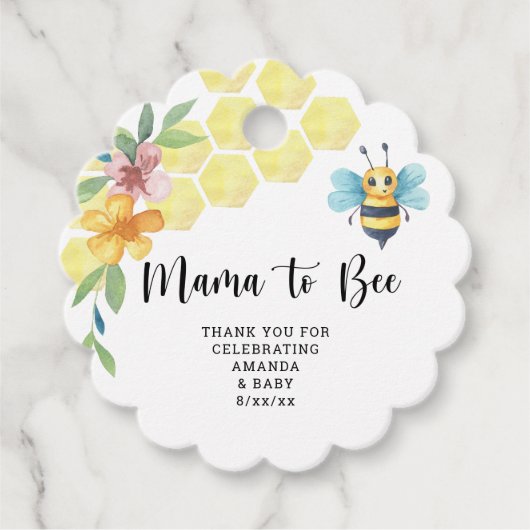 Étiquettes Cadeau Maman abeille (Devant)