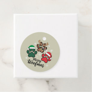 Étiquettes Cadeau Maman Chien Noël Joyeux Woofmas Amoureux des Chien