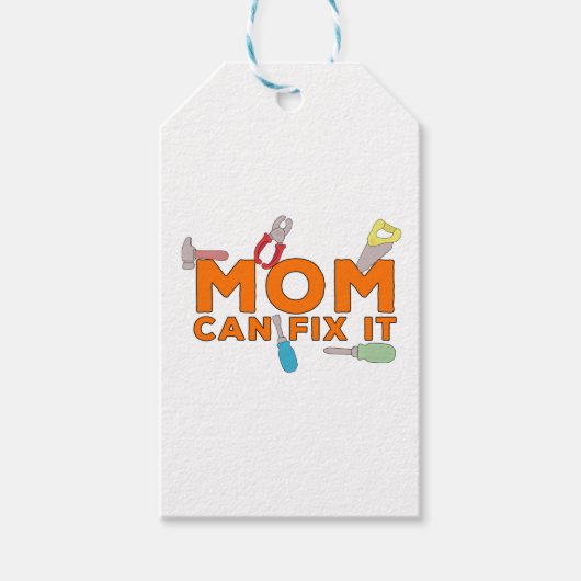 Étiquettes-cadeau Maman peut le réparer (Devant)