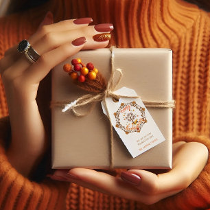 Étiquettes-cadeau Mandala de l'arbre d'automne Feuillage d'automne e