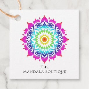 Étiquettes Cadeau Mandala Ésotérique Holistique Métaphysique Bohème