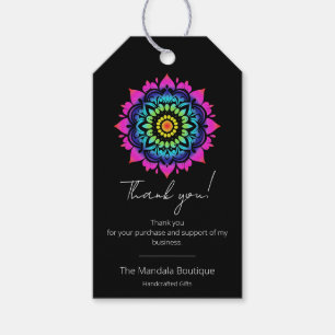 Étiquettes-cadeau Mandala Ésotérique Holistique Métaphysique Merci
