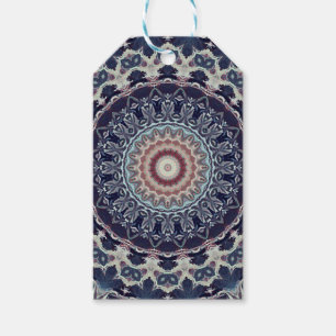 Étiquettes-cadeau Mandala ronde sans couture motif arabe k